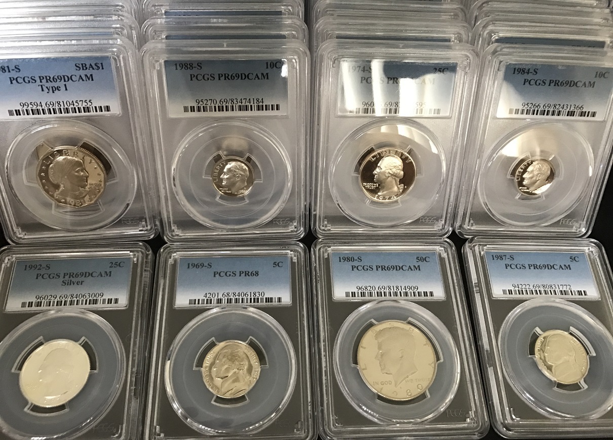 ✯ LOT of 10 Different PCGS PR69 Slabbed Graded U.S. Proof Coins ✯ ESTATE SALE! ✯