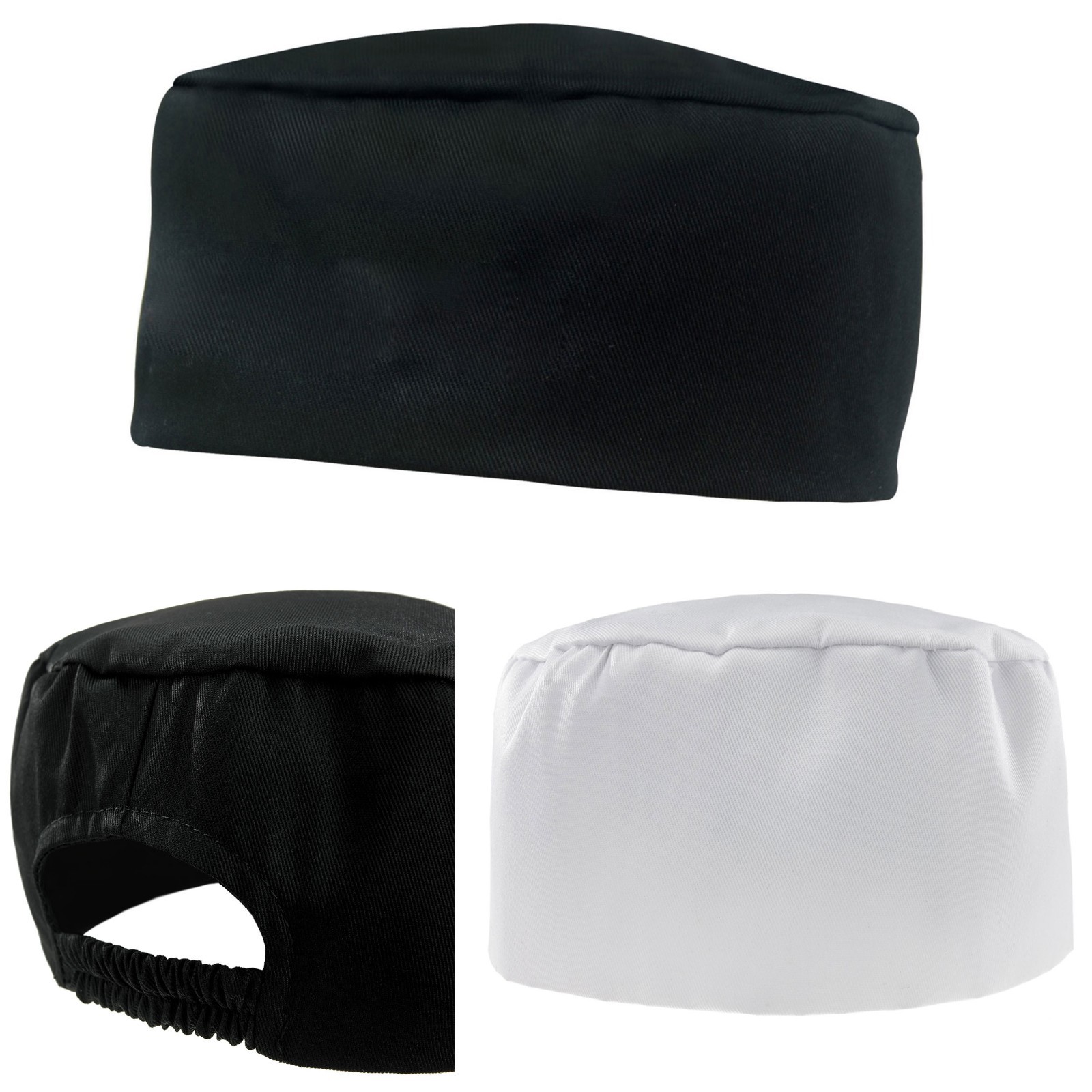 New Hot Popular Pleated Chefs Catering Hat Cook Food Prep Kitchen Round Cap
