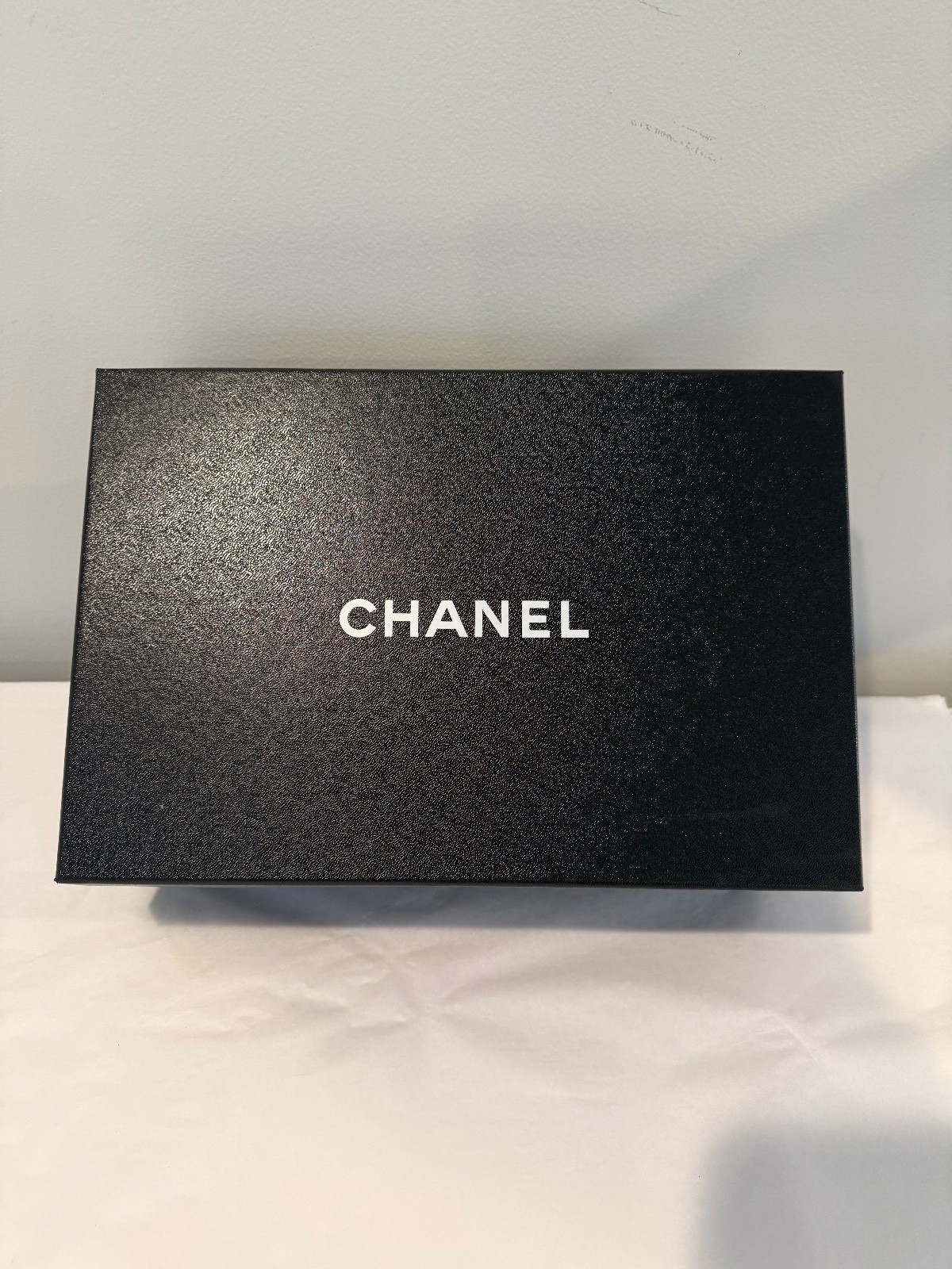 Authentic Chanel 12" x 8" x 4" Shoe Box With Tissue