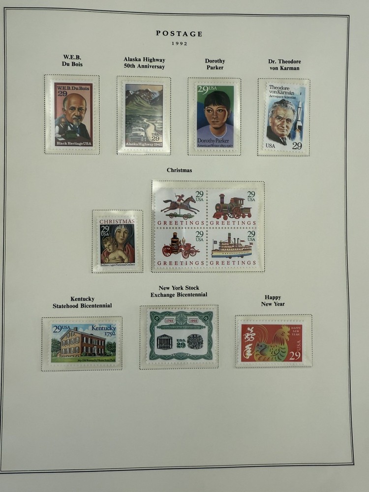 Scott US Platinum Hingeless Album & Slip Case $101+ FV - 299 Stamps - VOLUME 7