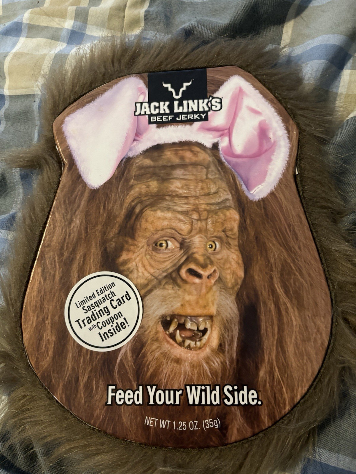 JACK LINK'S BEEF JERKY Bigfoot SASQUATCH TRADING CARD Easter Mens Gift Yeti Fur