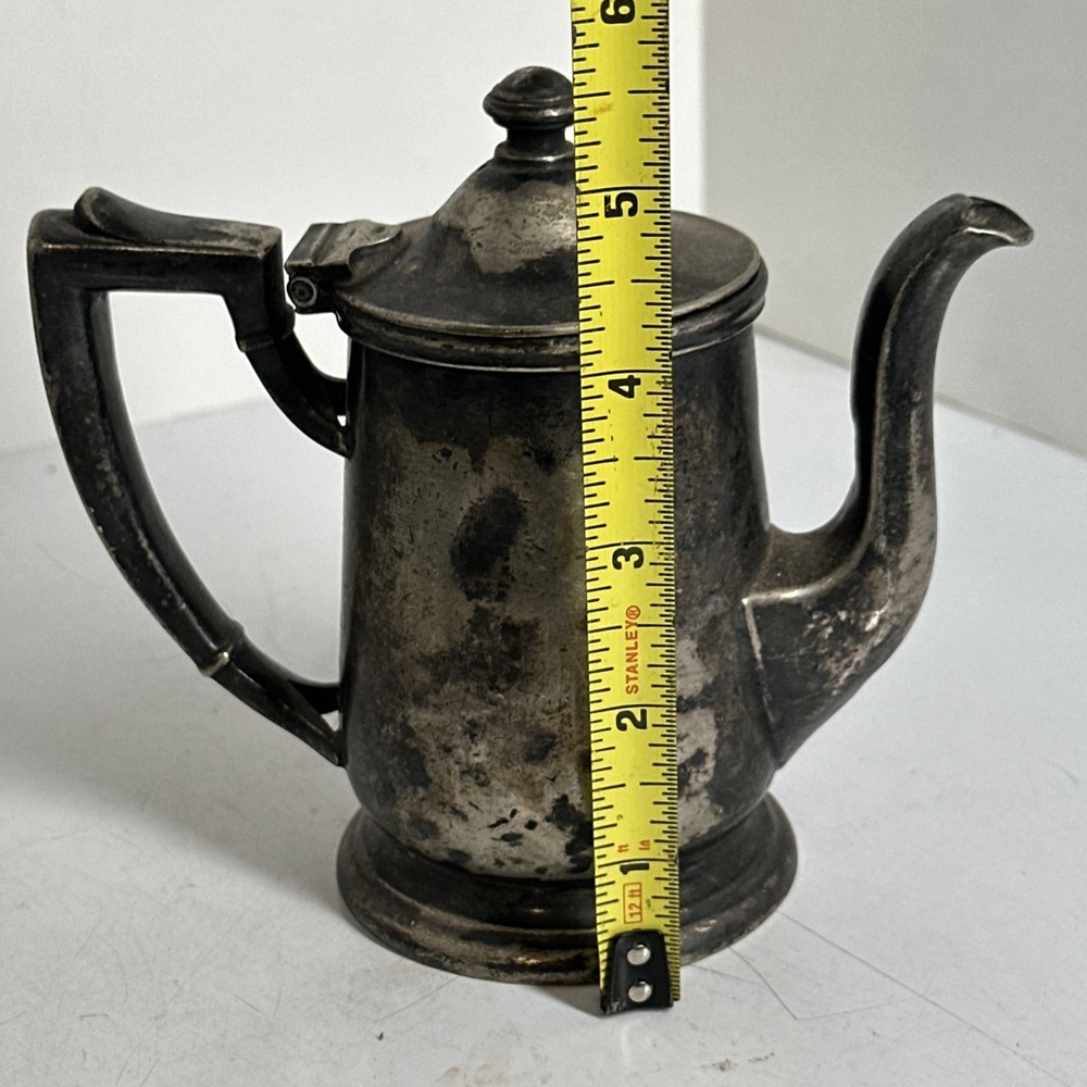 International Silver Co Silver Soldered 8 oz Coffee Pot Teapot Hotelware 09C