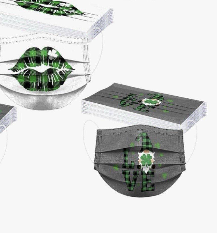 St Patricks Day Face Masks New 65 Count