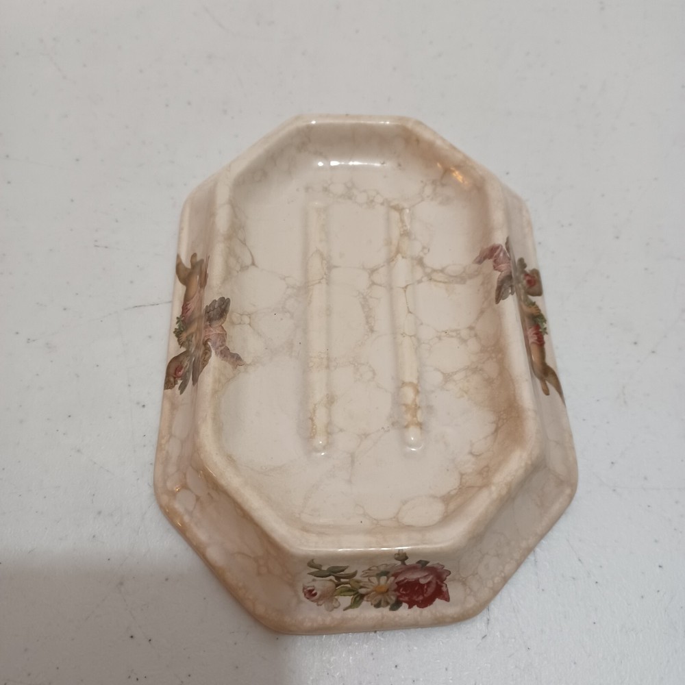 athena soap dish & toothbrush holder angel pattern