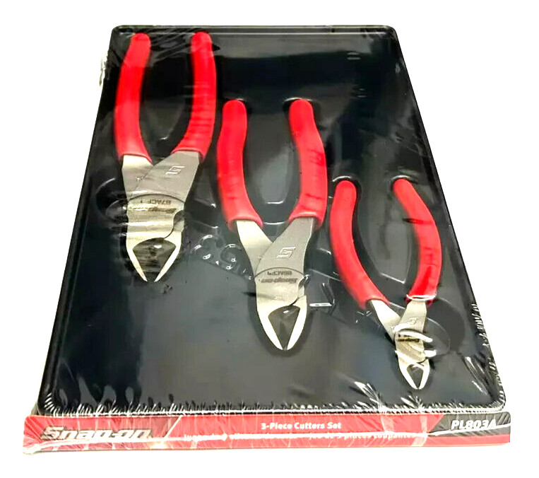 NEW Snap-on™ PL803A 3-pc Soft Grip Pliers Diagonal Cutters Set