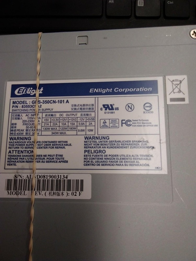 ENLIGHT GPS-350CB-101A 340W REV 02F