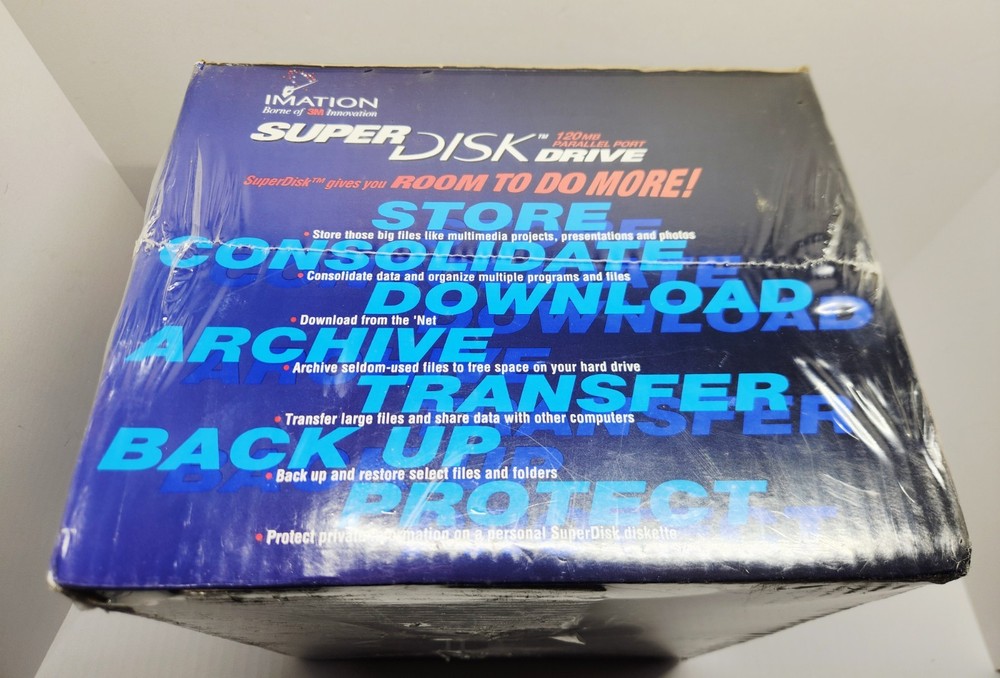 Imation Super Disk™ 120MB Drive Parallel Port for Windows New Sealed
