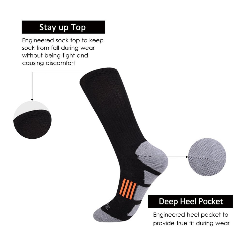 JOYNÉE Mens 6 Pack Athletic Cushion Crew Socks Performance Running Socks