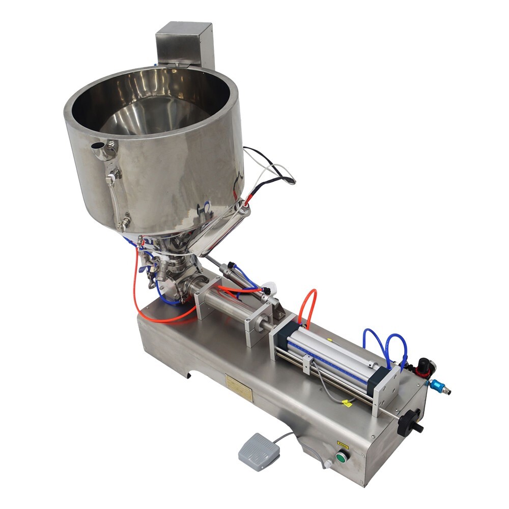 110V Single Nozzle Paste Liquid Dual Purpose Heating Filling Machine 50-500ml