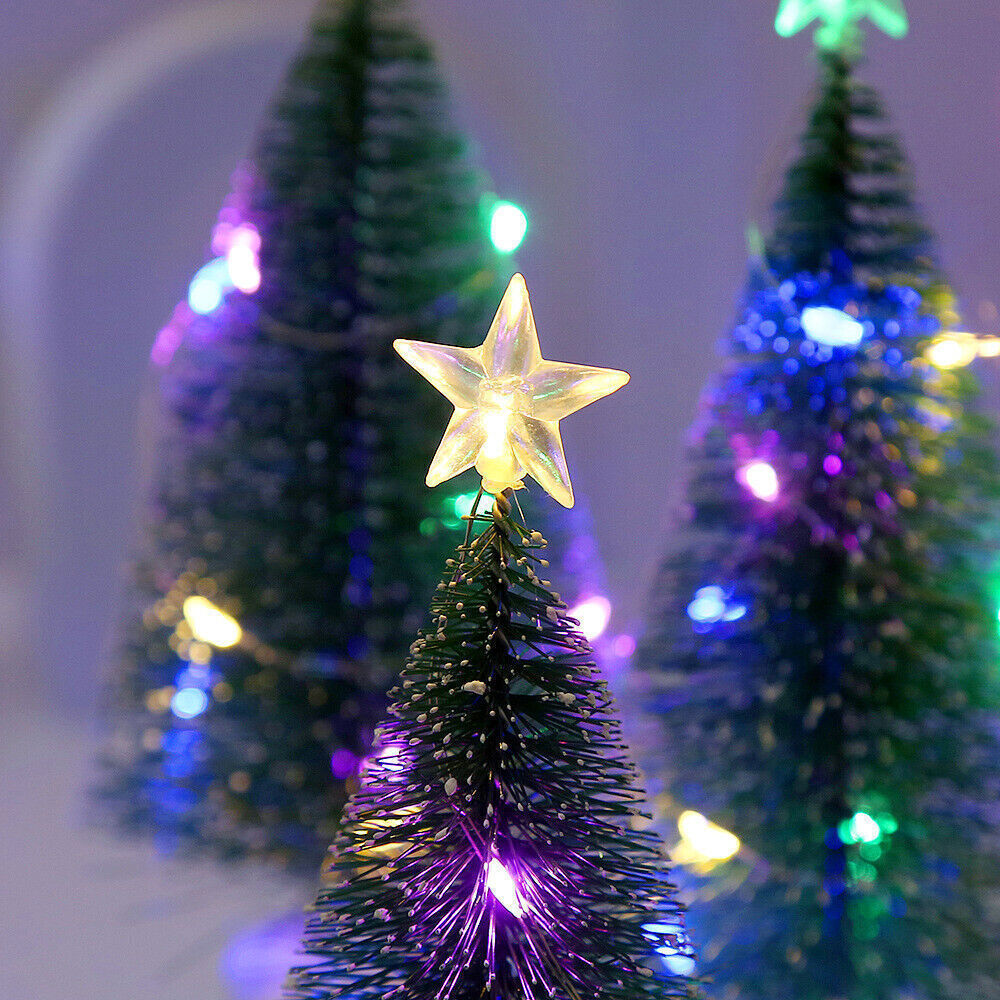 LED Christmas Tree Decorations Desktop Mini Light Decor Luminous DIY Ornaments
