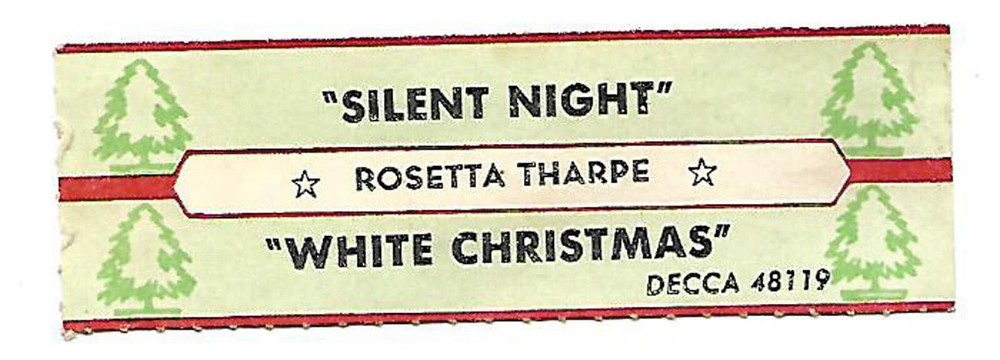 Rosetta Tharpe, Silent Night/White Christmas, Jukebox Label 45