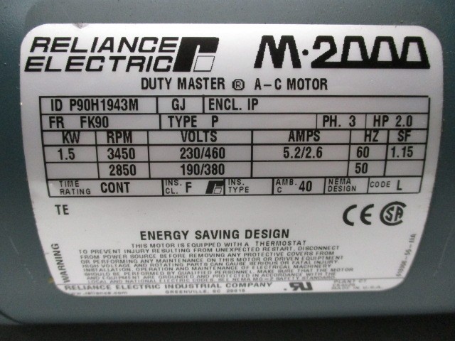RELIANCE ELECTRIC P90H1943M NSNP