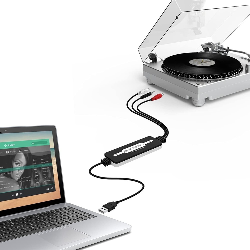 Compact USB Audio Capture for Quick Vinyl to MP3 Conversion - Mac & Windows