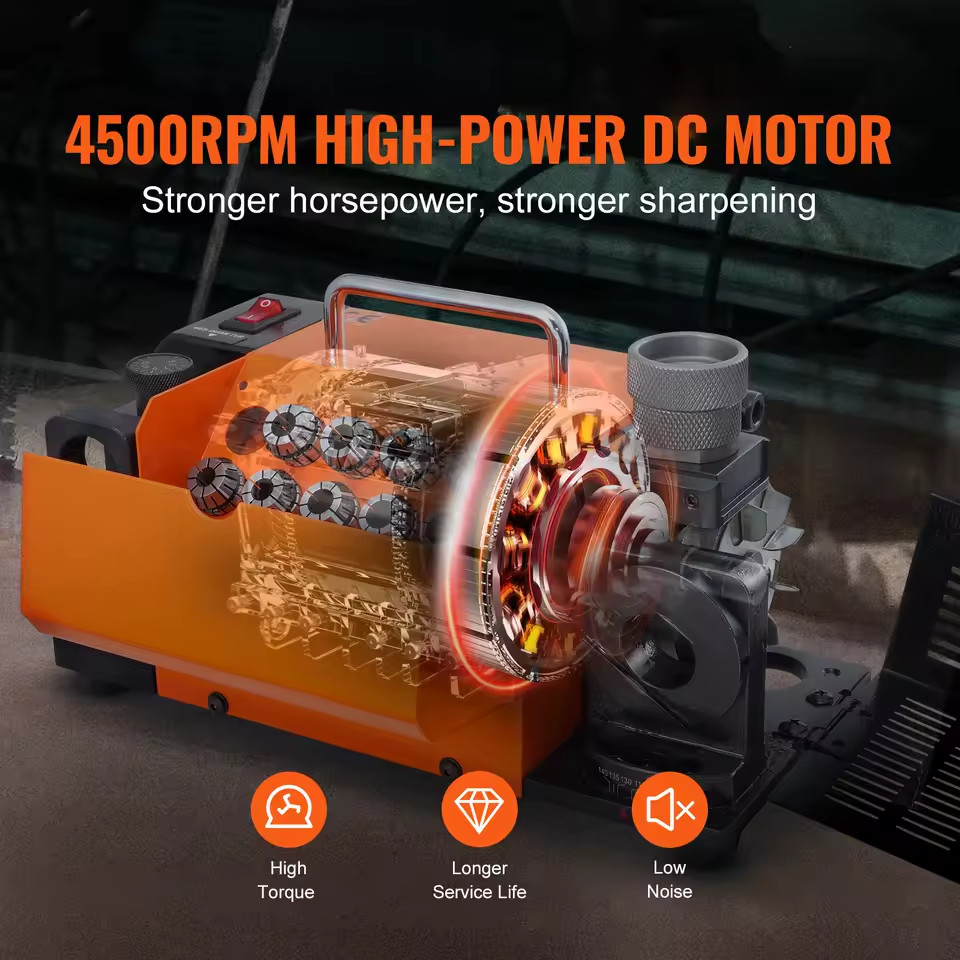 MR-13B Drill Bit Sharpener 3-13mm Portable Grinder + 11 Collets for Workshop