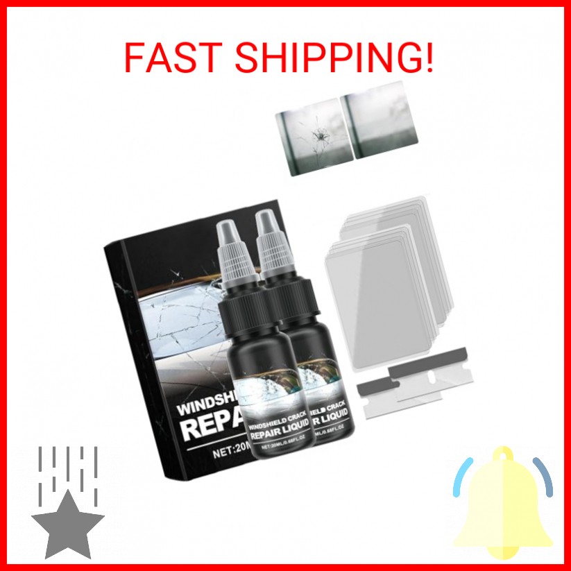 2PCS Crackfix Pro Kit Windshield Repair Kit for Chips and Cracks Windshield Crac