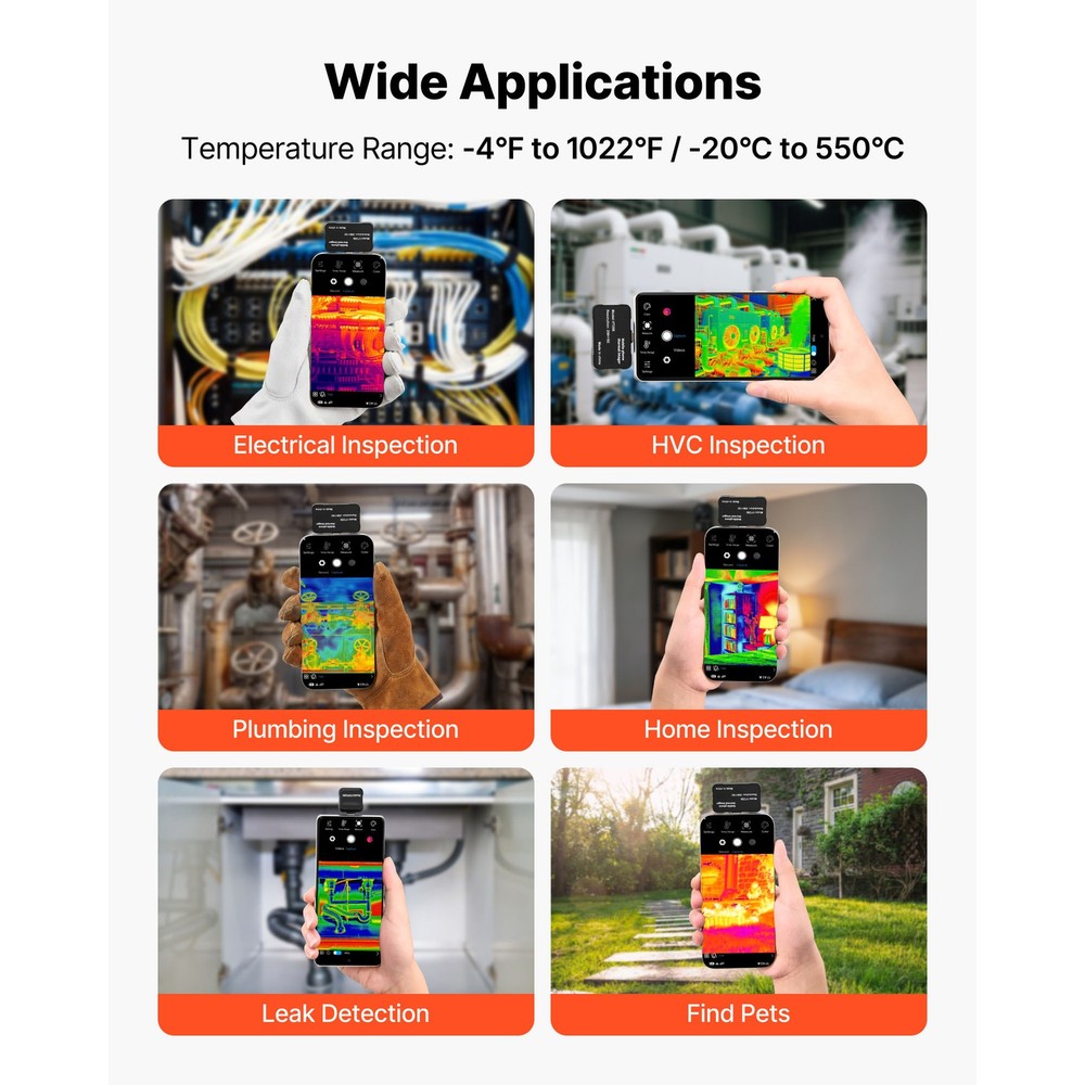 Uimoso Thermal Imaging Camera for Android & iOS with 512 x 384 Resolution