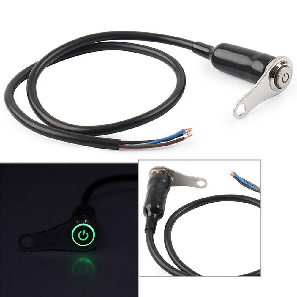 ON/OFF Handlebar Mount Push Button 12V Headlight Fog Light LED