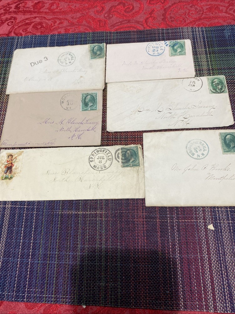 6 United States Postal Envelopes W/letters
