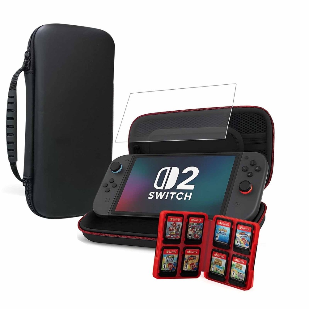 For Nintendo Switch 2 Carry Case Screen Protector Travel Case Hard EVA Shell