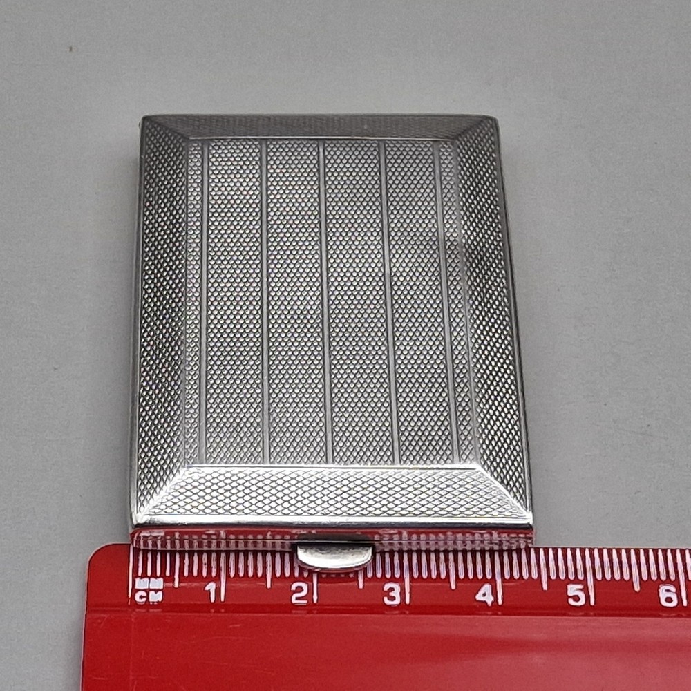 Sterling Silver Engine Turned Matchbook Case by William Neale 1925