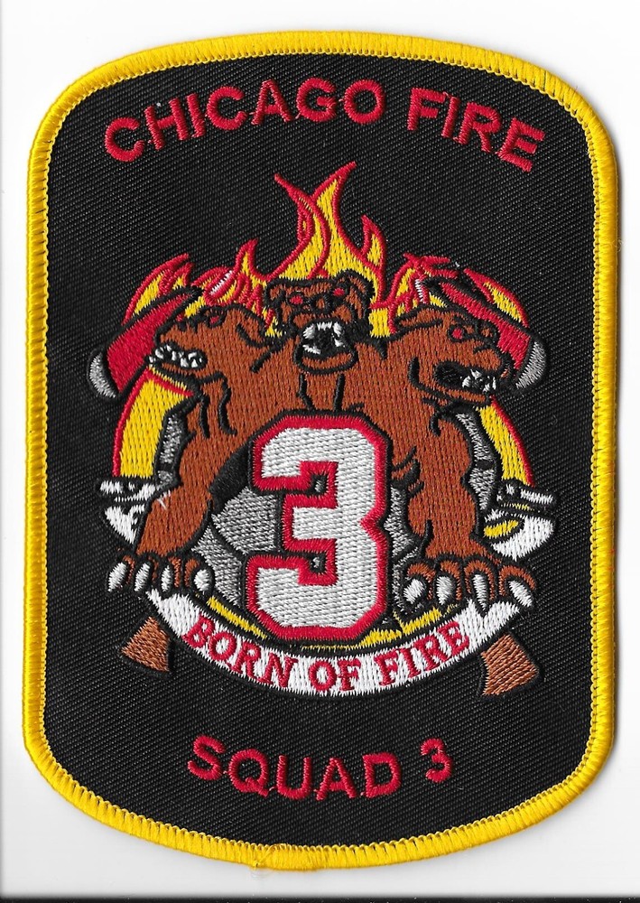 Chicago Fire Department, Illinois Squad 3 Patch V1