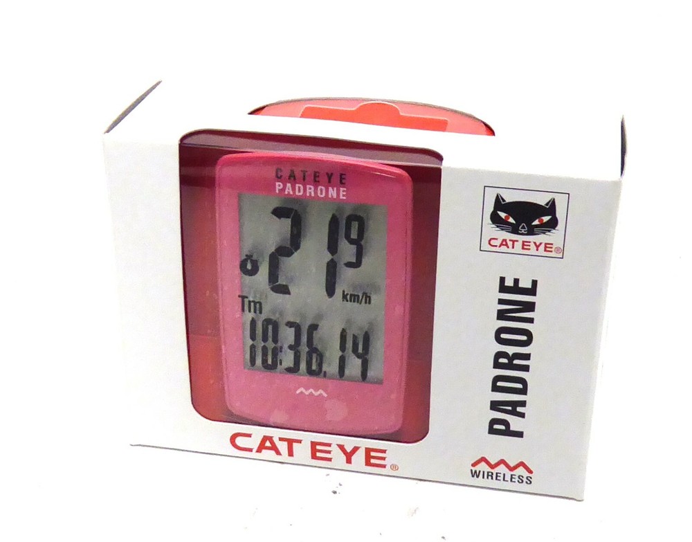 Cateye Padrone Wireless Bicycle Computer, Pink