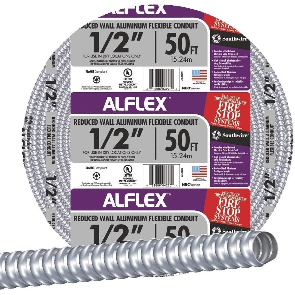 Southwire 100' 1/2" Flex Conduit