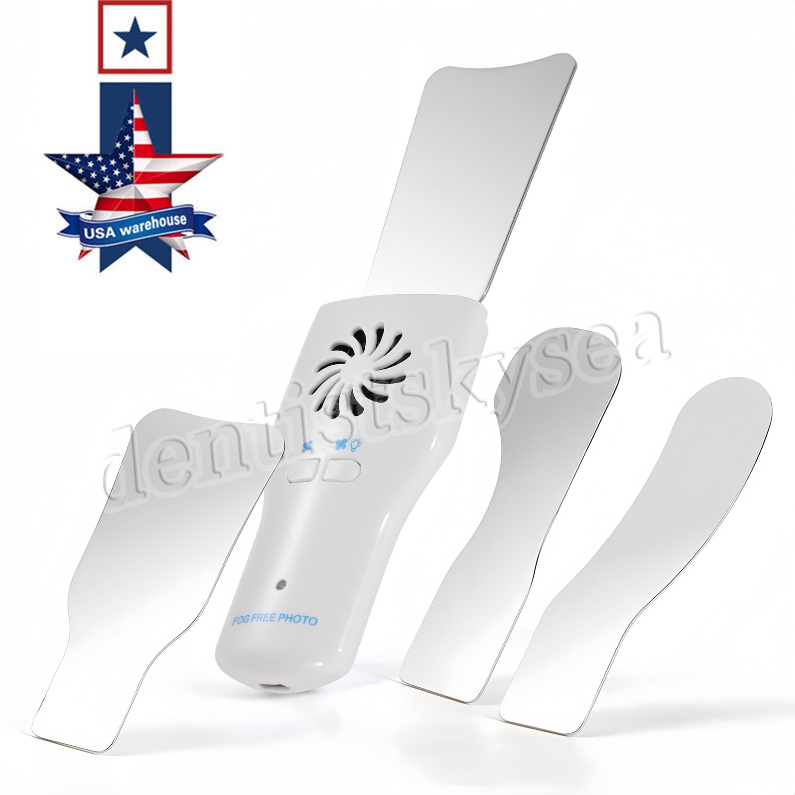 Dental Occlusal Mirror Fog Free LED Intra Oral Photo System 4*Mirrors Antifog