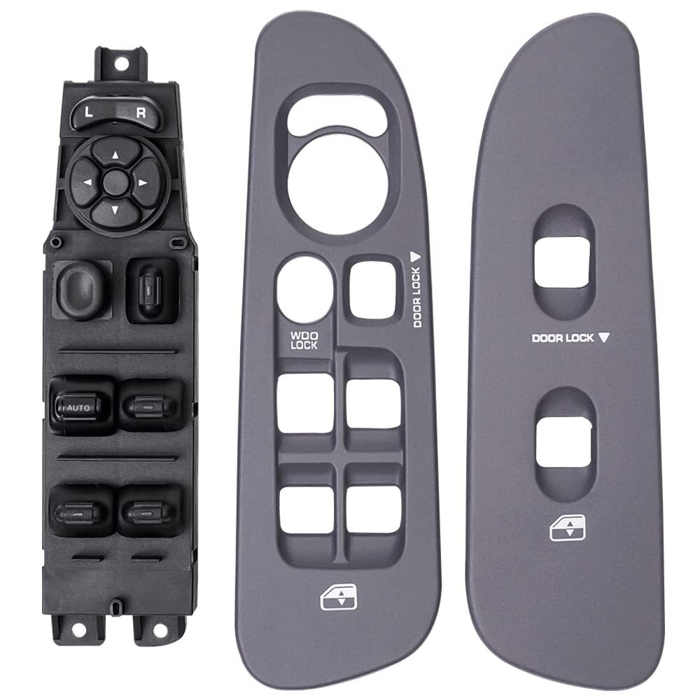 Main Window Control Switch+Gray Panel for 2002-2009 Dodge Ram 1500 2500 3500 Cab