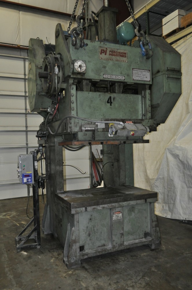 80 TON DOUBLE CRANK GAP PERCISION INDUSTRIES PRESS 8" STROKE