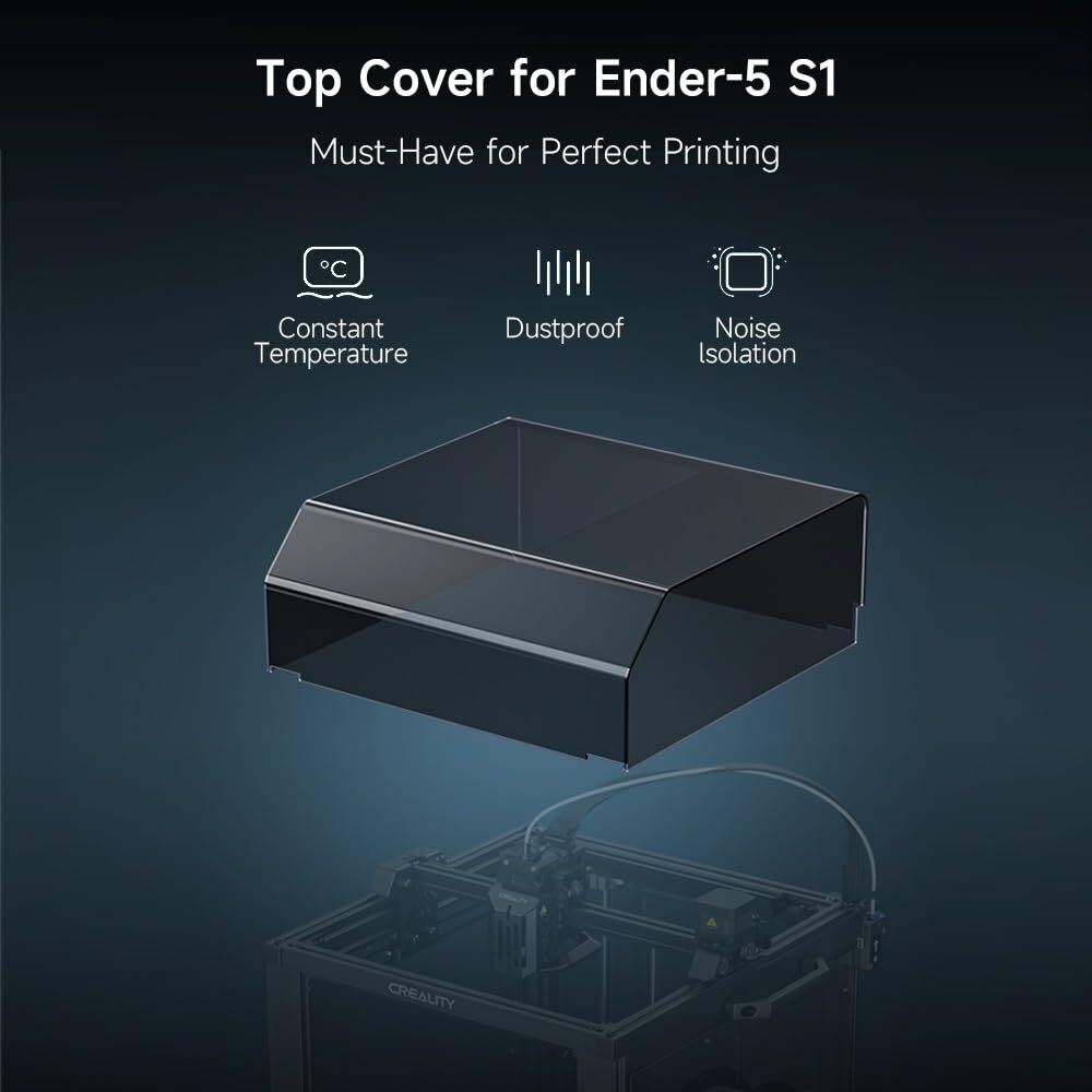Creality Ender 5 S1 Printer Acrylic Top Cover Constant Temperature Noise Reduce