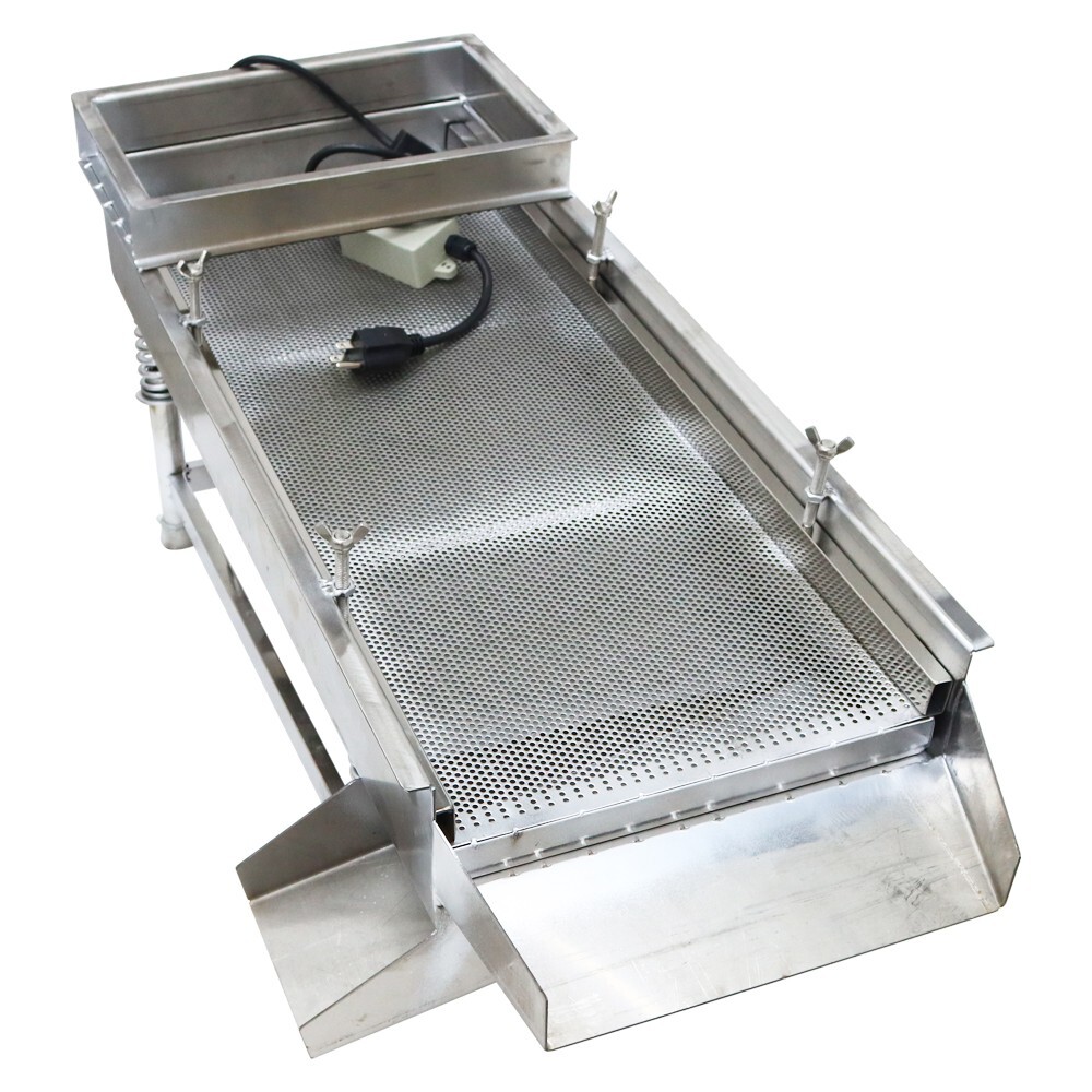 3mm Screen Stainless Steel Linear Vibrating Screen Shaker Single Layer 110V