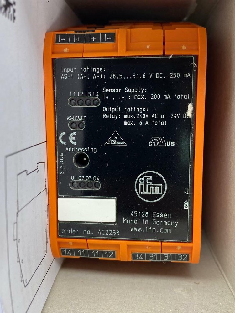 IFM ELECTRONIC AC2258 AS-INTERFACE CONTROL CABINET MODULE (GERMANY)