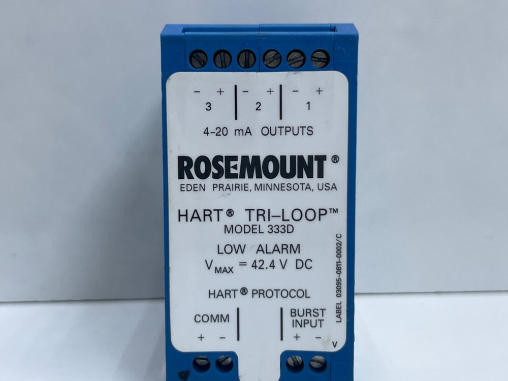 ROSEMOUNT 4-20MA HART TRI-LOOP 333D 42.4VDC