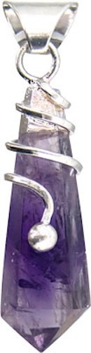 Amethyst "Positive Vibrations" Wire-Wrapped Pendant!