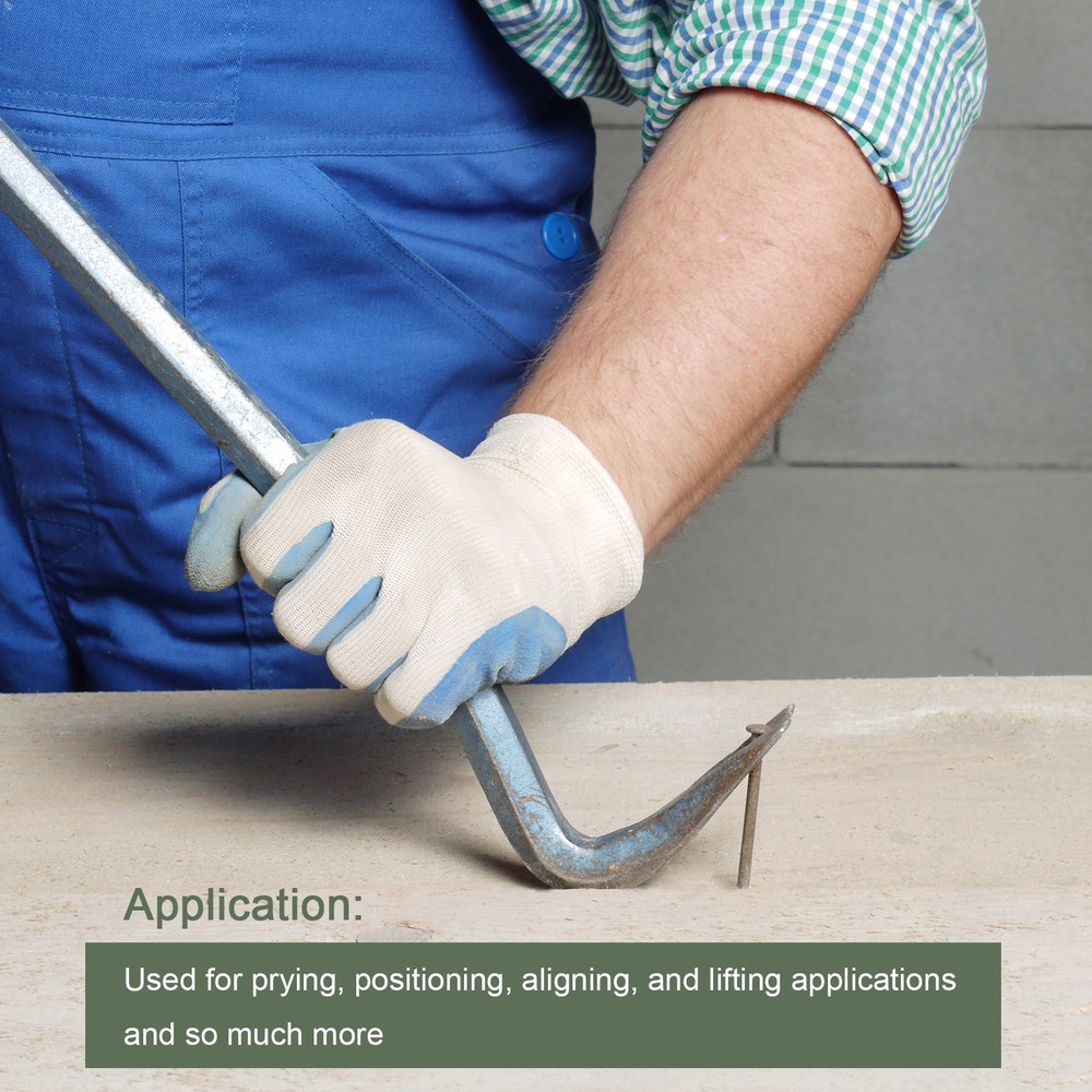 Hexagonal Connecting Bar 32" Steel Crowbar with Chisel End