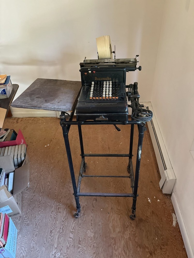 Burroughs adding Machine With Stand