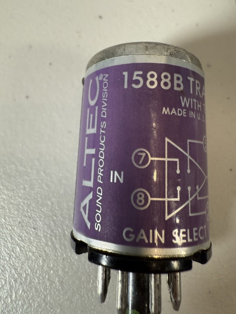 Altec 1588 Transistor Transformer Microphone Preamp Octal. Tested