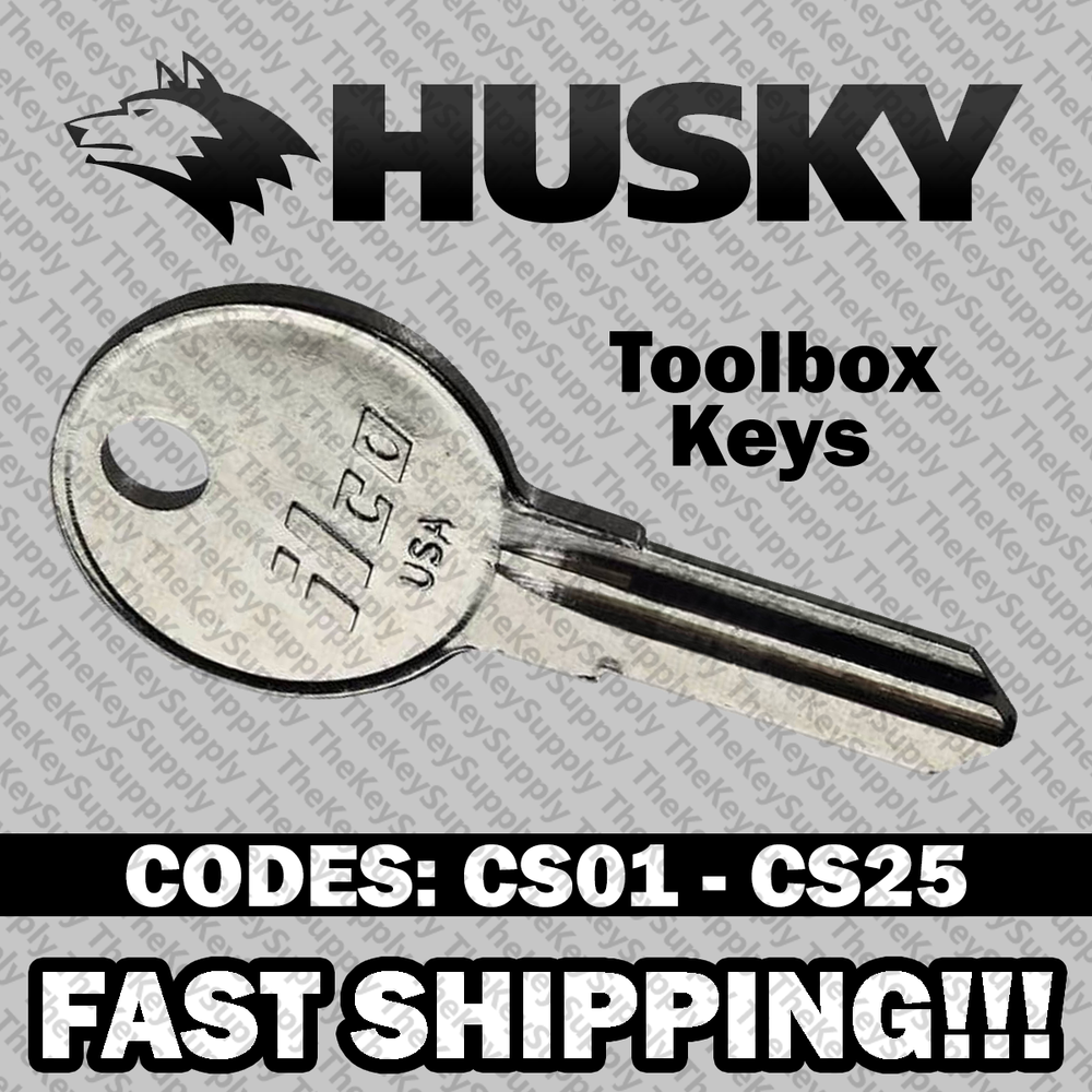 Husky Toolbox Replacement Key Cut to Your Code CS01 - CS25