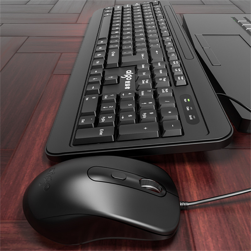 Computer Office Keyboard Wired USB 104 Keys Full Size Backlit Keyboards PC