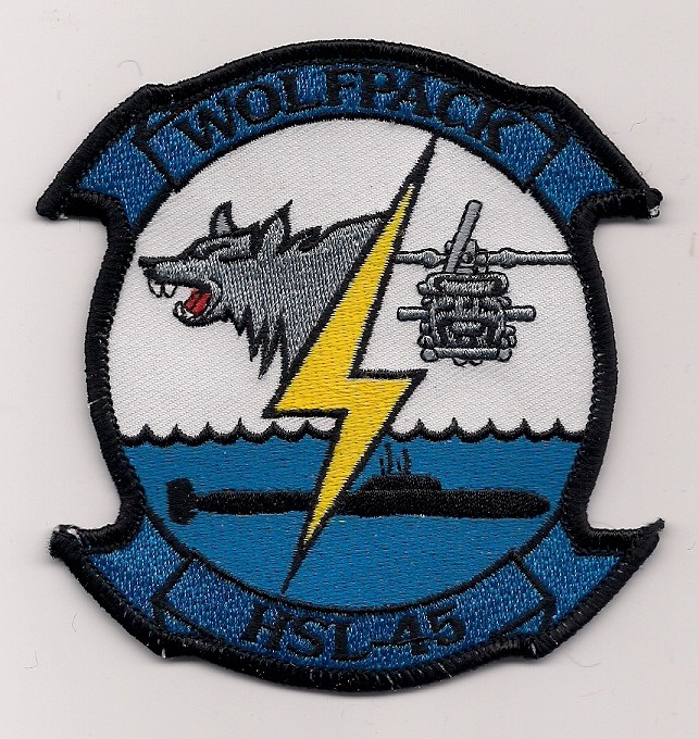HSL-45 WOLFPACK  SH-60B SEAHAWK HELICOPTER SQN patch
