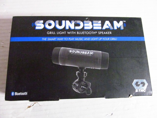 Sync Soundbeam Grill Light with Bluetooth Speaker, Charcoal Champion