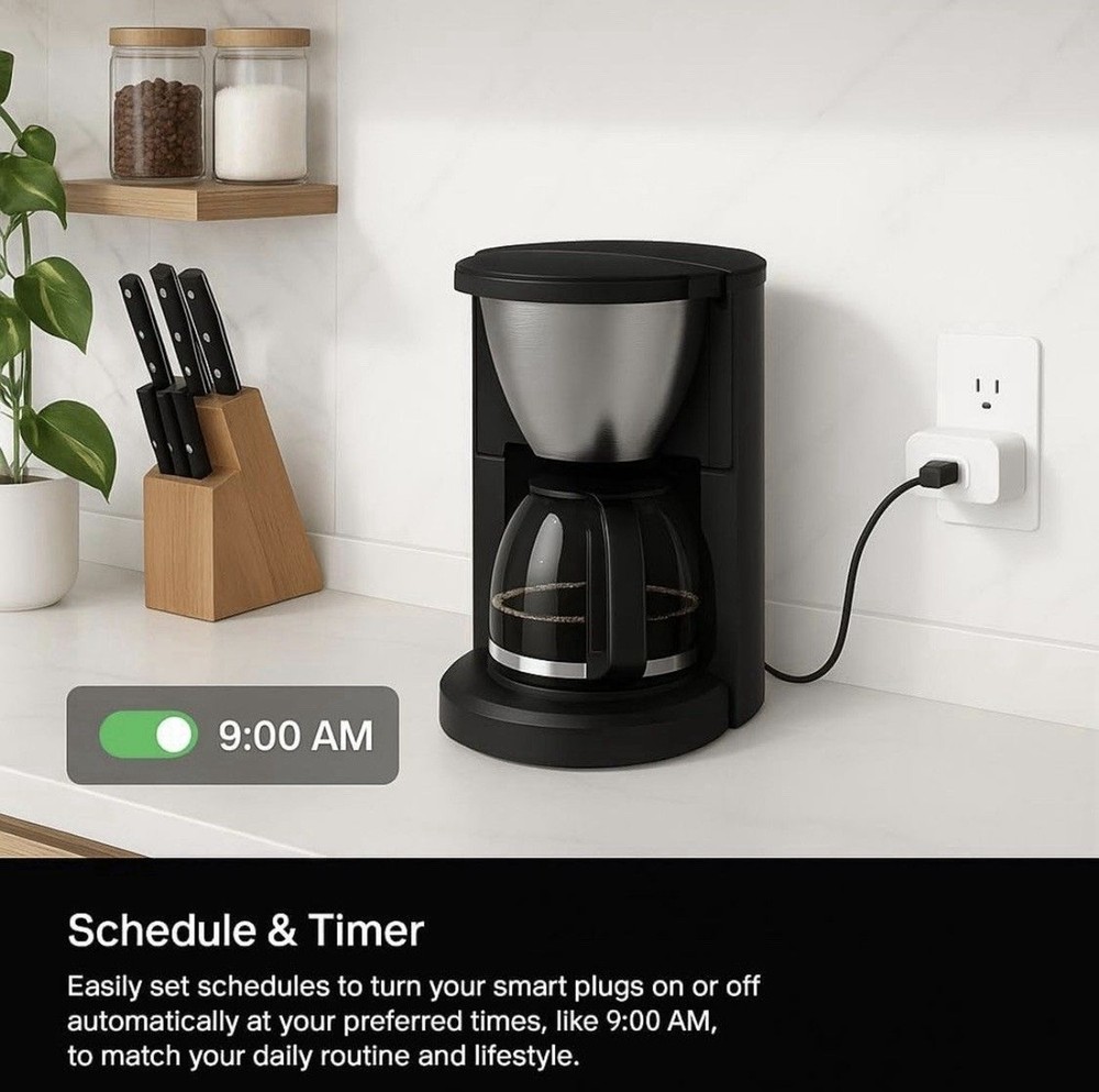 2 Pack Smart Plugs, WiFi Outlets Compatible with Alexa&Google