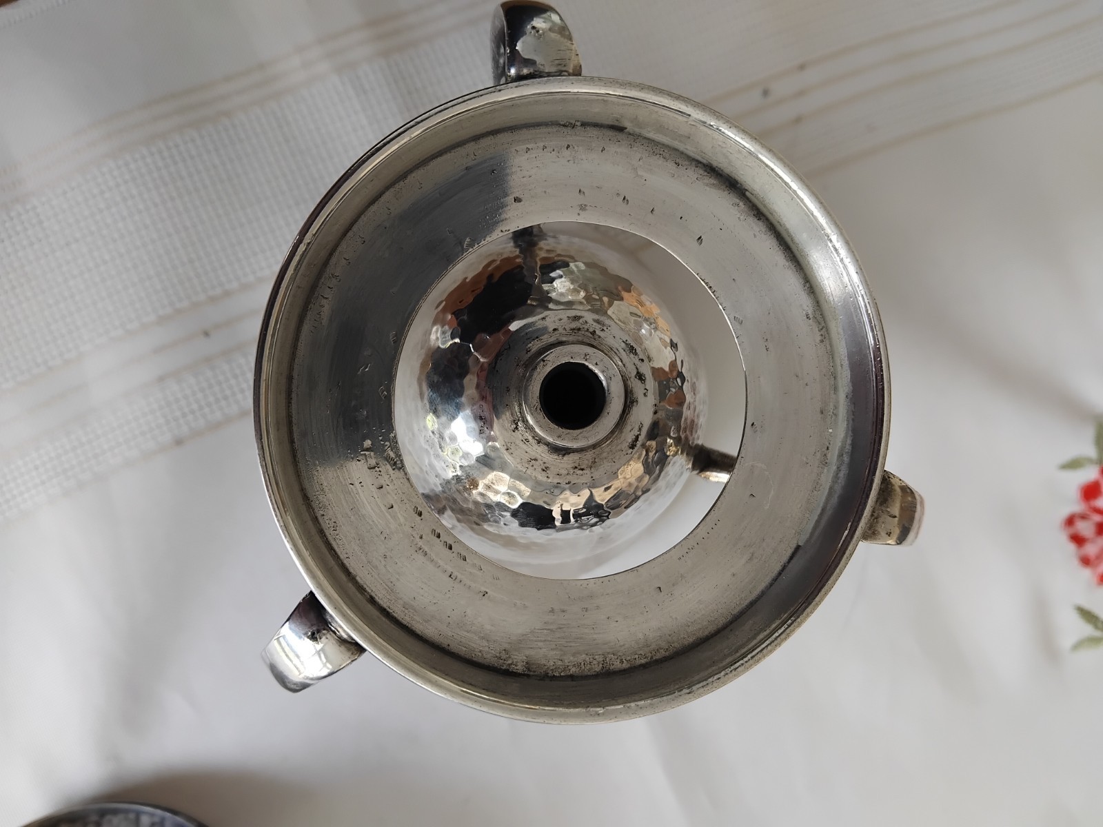 Antique Alpaca Silver Brandy / Whiskey Glass Warmer