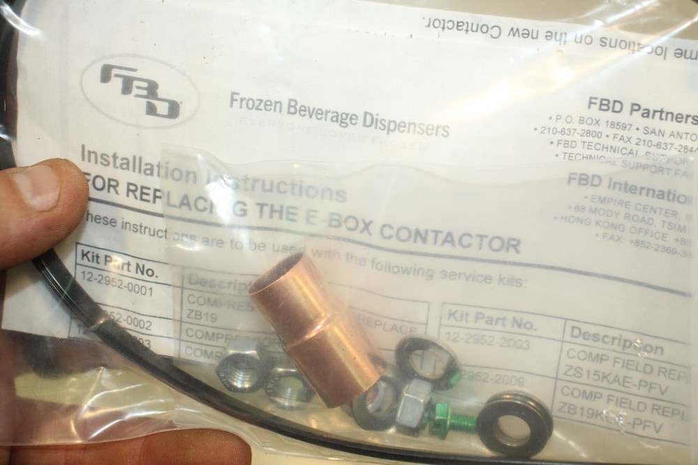 FBD Frozen Beverage Dispensers E-Box Contactor Replacement Kit