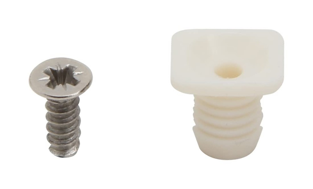 Plastic Hinge Dowel Inserts with Screws for European Hinges 50 PCS Set