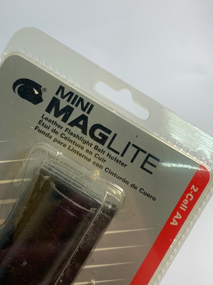 Mini MagLite 2-Cell AA Flashlight Leather Belt Holster