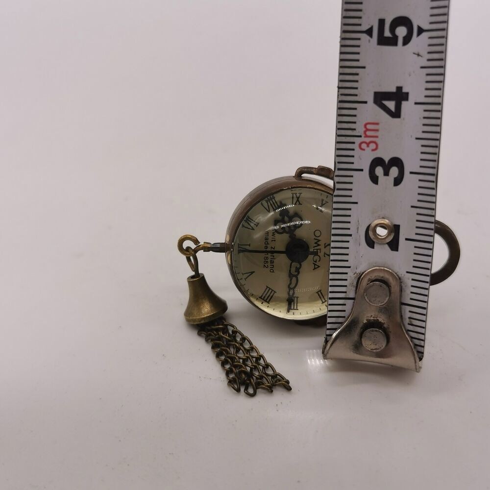 Bronze Crystal Ball Bell Mechanical Clock Table Pocket Watch