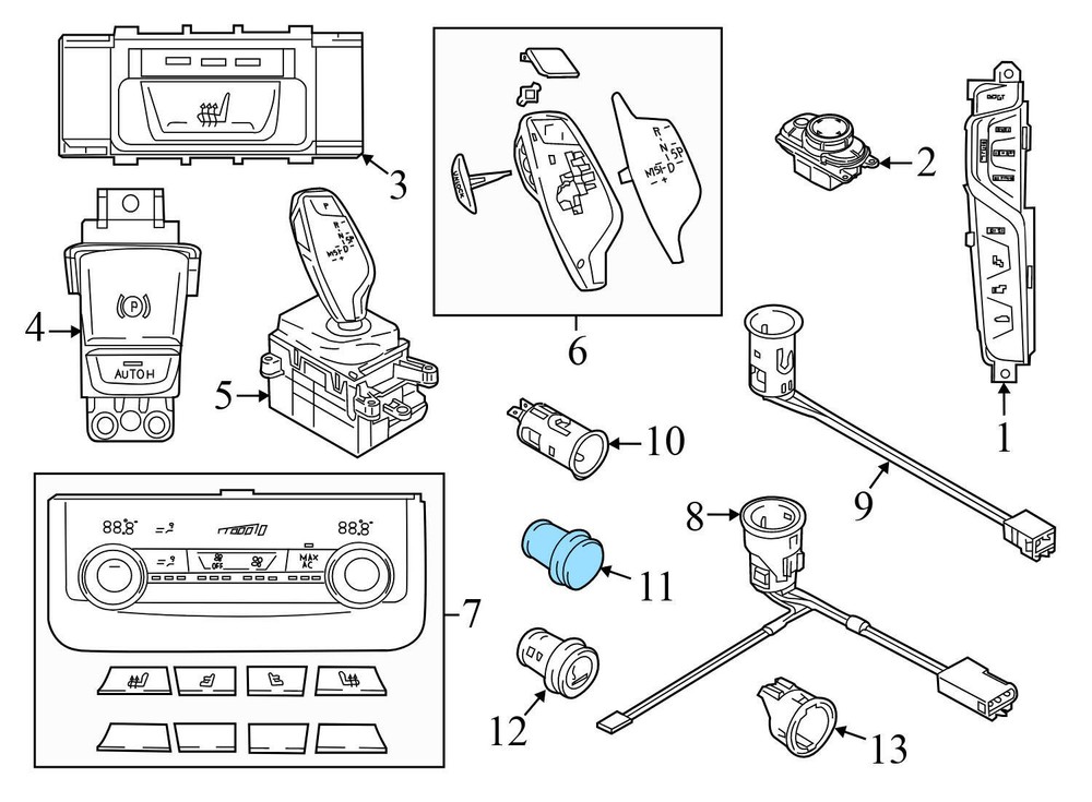 2012-2016 BMW ACTIVEHYBRID 5 - Cigarette Lighter Socket PLUG 9316116