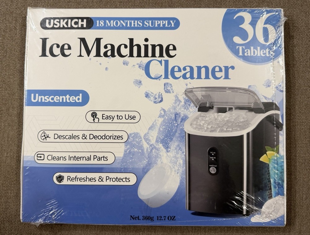 Uskich - Ice Machine Cleaner -36 Tablet Pack Ice Maker Cleaner Unscented